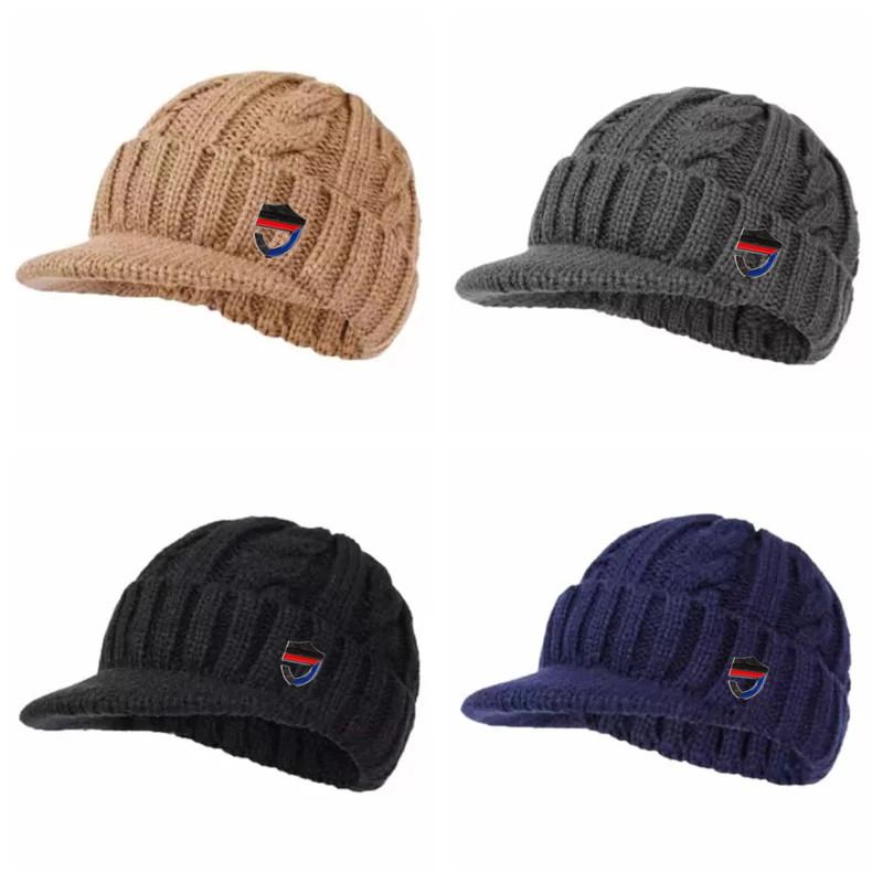 Winter Warm Beanie Sport Hat,Leisure Construction Elasticity Knitted Head Cap with Thermal Lining for Men Middle Aged Elderly