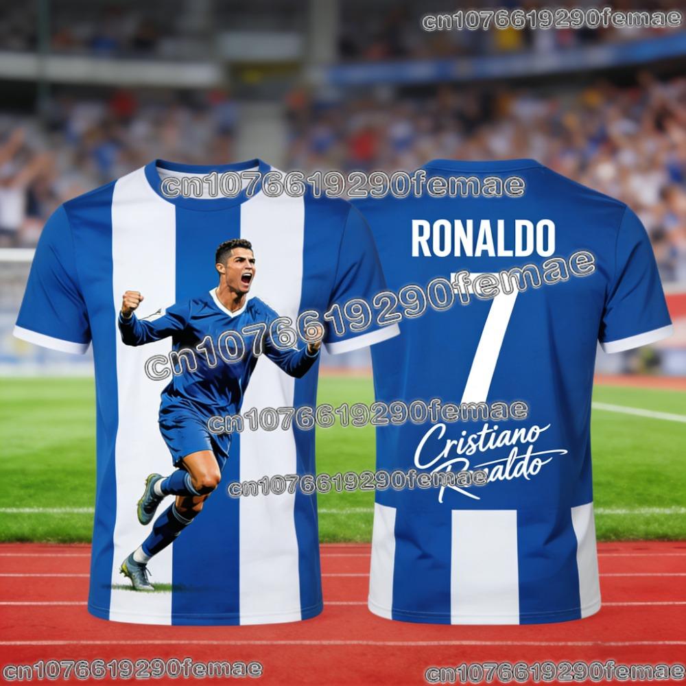 2026 Ronaldo #7 Taraftar Versiyonu Futbol Forması Yetişkinler ve Çocuklar İçin Nefes Alabilir ve Rahat Yazlık Futbol Antrenman Forması