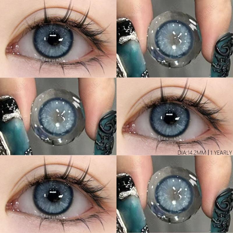 1 Pair Fashion Colored Lenses Gray Pupils Lens Green Eye Contacts Brown Lenses Yearly Cosmetics Blue Contacts for Eyes