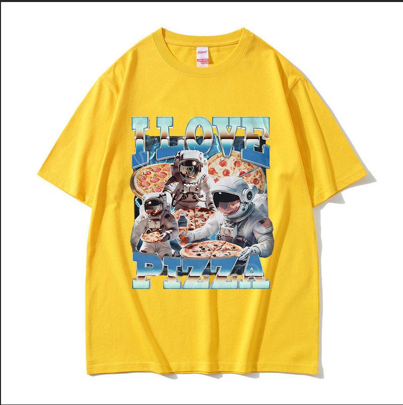 Funny I Love Pizza Meme T Shirt Men Women Vintage High Quality Fashion Tshirts Casual 100 Cotton Oversized Tshirt Streetwear