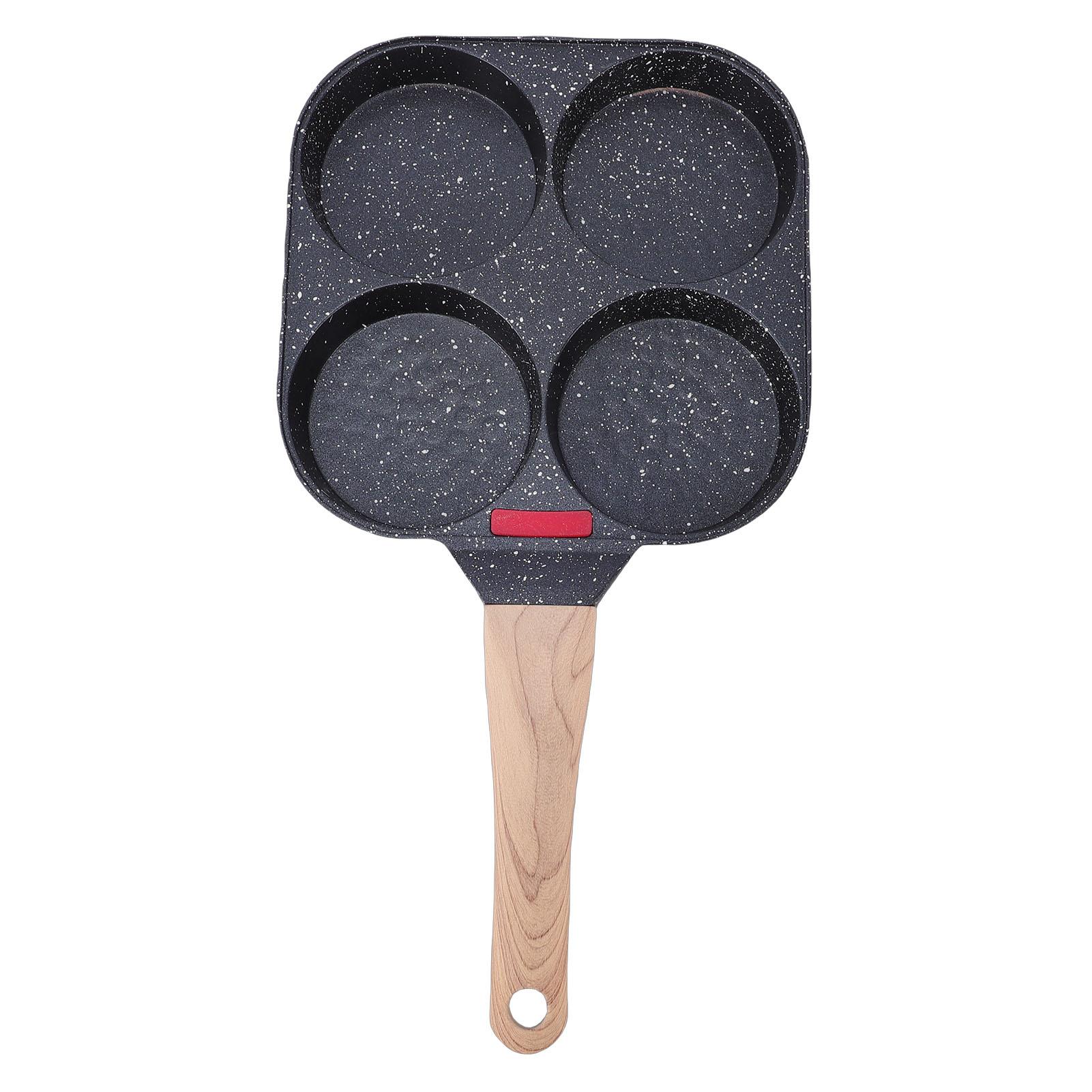 

Сковорода для жарки яиц с антипригарным покрытием, 4 ячейки, универсальная, для завтрака, омлета, блинов