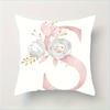 Abc Letter Floral Alphabet Decorative Pillow Cover Indoor Outdoor Party Farmhouse Home Decor Peach Skin Monogram Aesthetic Art