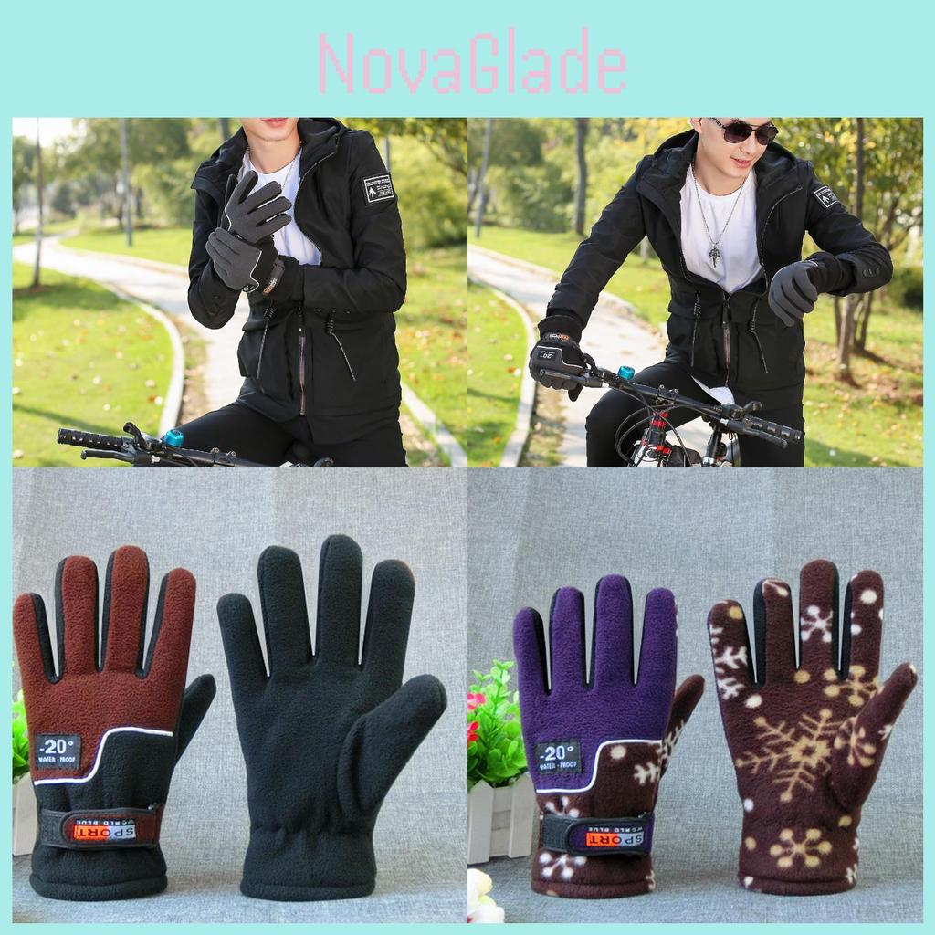 Fahrradhandschuhe mit Fleece-Material für Radfahren bei kaltem Wetter und für Grip