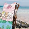 Süße Katze M-Mikkos Badetuch Mikrofaser Weich Wasserabsorbierend Atmungsaktiv Für Mädchen Kinder Dekoratives Cartoon Strandtuch