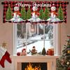 1PC Semi-Sheer Easy Install Swag Valance Atmosphere Scarf Xmas Bedroom No-Drill Christmas Festive Valance Holiday 137x45cm