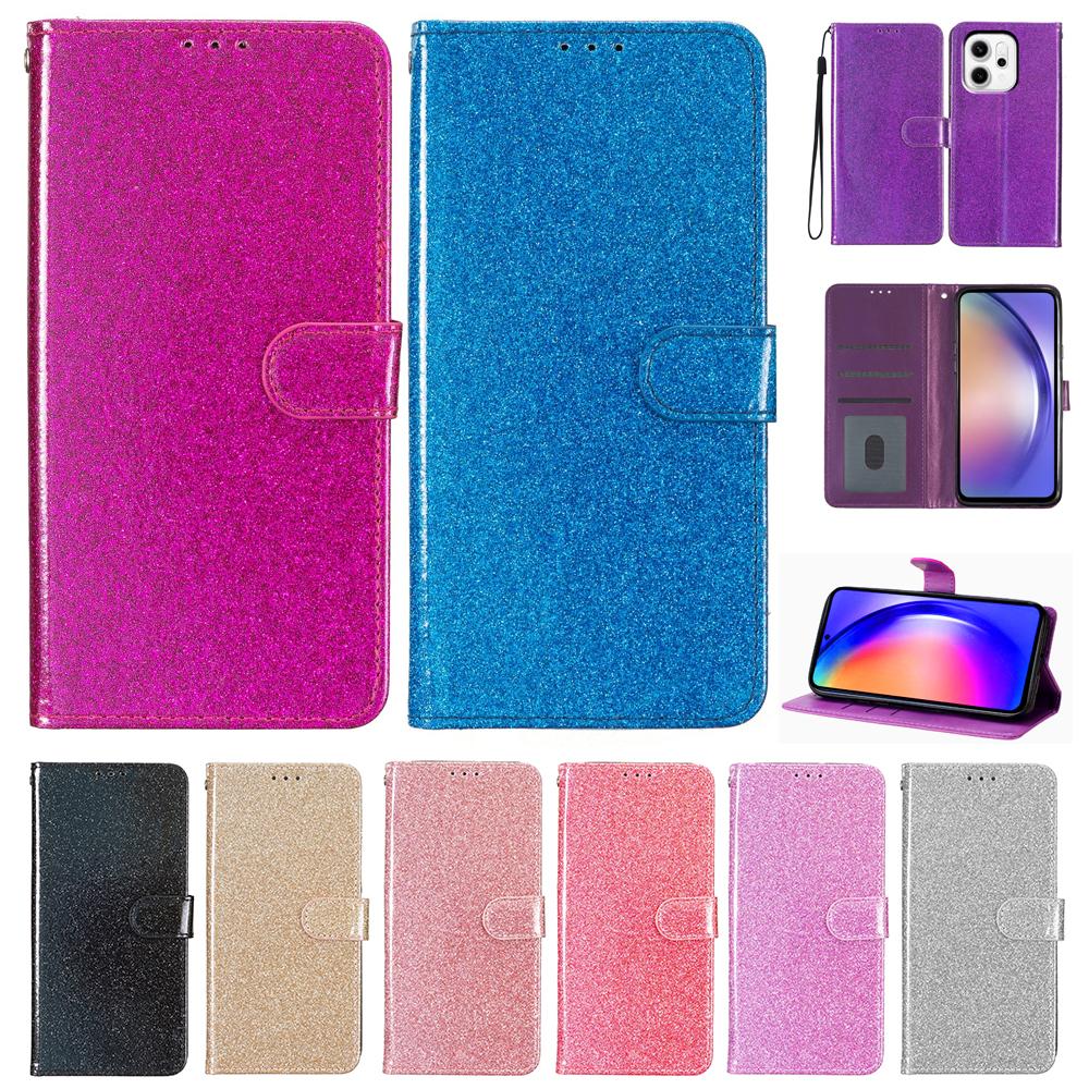 Glitzer Portemonnaie Hautfreundliche Lederhülle Für Xiaomi Poco M8 C85 F8 Ultra Redmi 15 K80 K90 Pro Max Note 9 10 9T 10T 10S Hülle