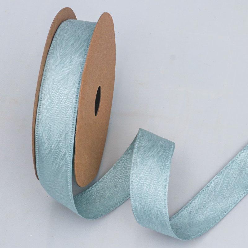 Decorative Romantic and Cozy Solid Color Matte Herringbone Twill Patterned Ribbon Handmade Diy Bow Tie Hair Collar Hat Gift Box Decorative Ribbon