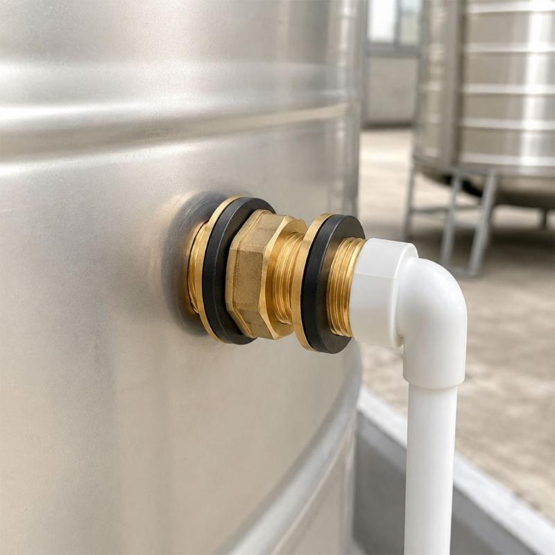 Brass Water Tank Adapter Rustproof Pipe Joints Precisely Thread Design Fish Tank Aquarium Connector For Secure Sealed Connection