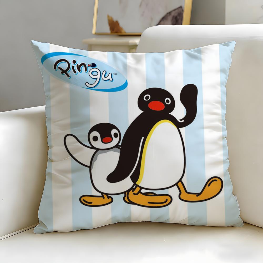 classic cartoon Pingu Cushion Cover Soft & Easy-Wash Pillow Case – Versatile for Couch, Bed, Travel and Office