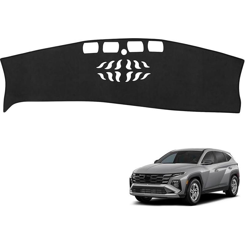 YOJOJOCO Dash Cover Compatible With Hyundai 2016 2017 2018 Tucson Accessories Flannel Dashboard Cover Dash Mat Center Console Cover Sunshield