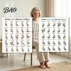 Easy Home Workouts For Elderly 2Pcs Chair Yoga Poster Set, 30 Day Seated Exercise Chart for Safe Senior Fitness Program Seniors, Gentle Stretching