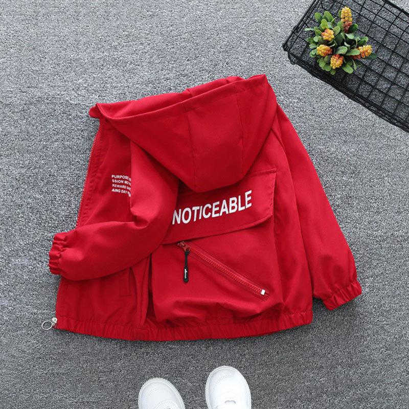 

Хлопчики та Дівчатка Осіння Куртка Весняно-Осінній Сезон Дитяча Осіння Тонка Куртка Маленька Дитина Мультяшні Топи з Капюшоном 160