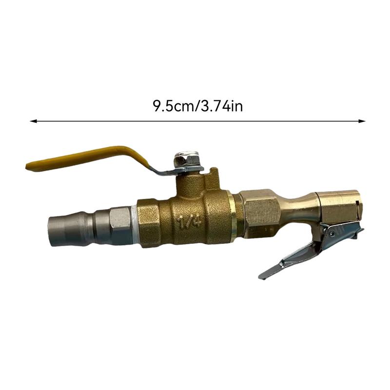 Auto Reifenfüller Düse Aufsteckbar Reifenfüller Spannfutter Schnellaufblas Schlauchdüse mit Ventil Luftkompressor Adapter für Auto SUVs