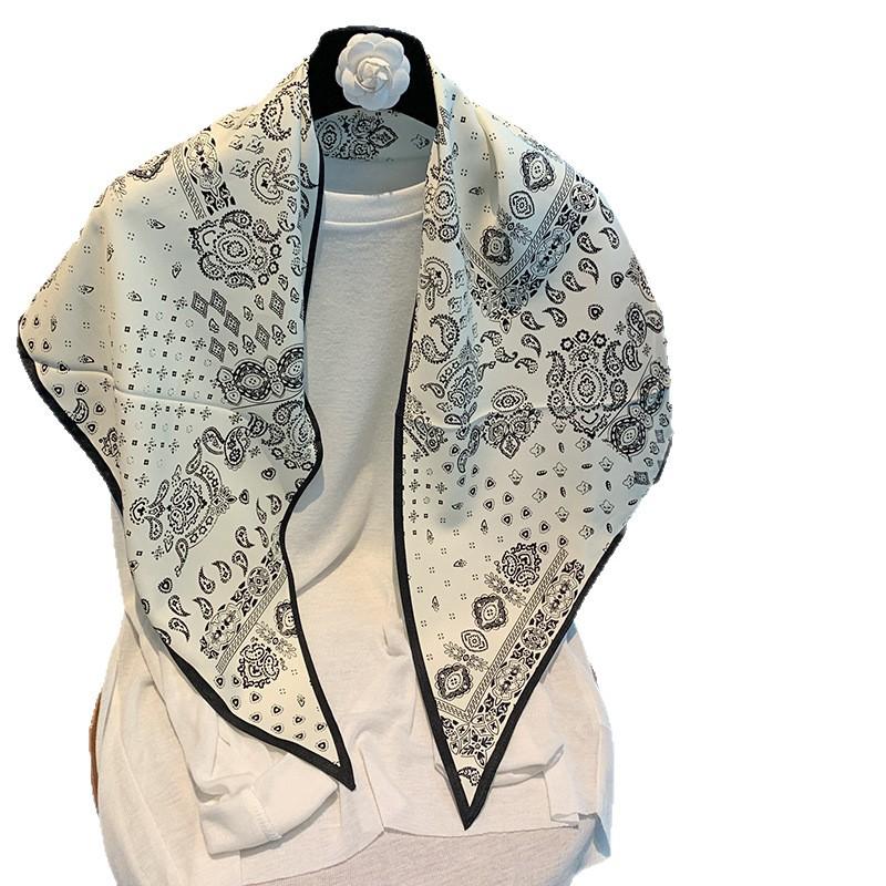 Vintage Korean Style Paisley Print Lightweight Women Fashion Neck Scarf