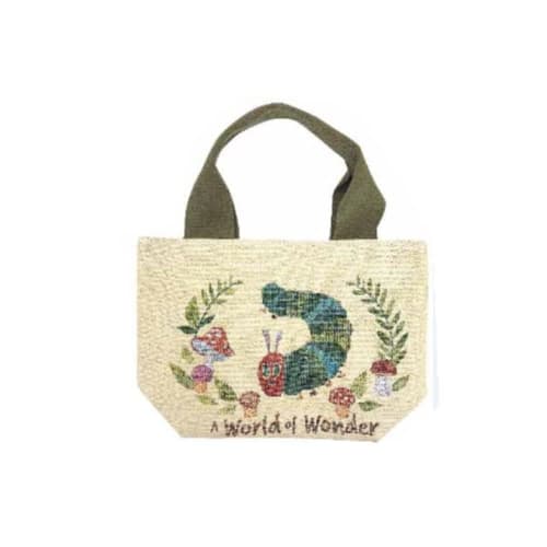 

iPlanning The Very Hungry Caterpillar Gobelin Woven Lunch Tote Bag with Mushroom Design, W30 x H20 x D5.5cm, K4272B