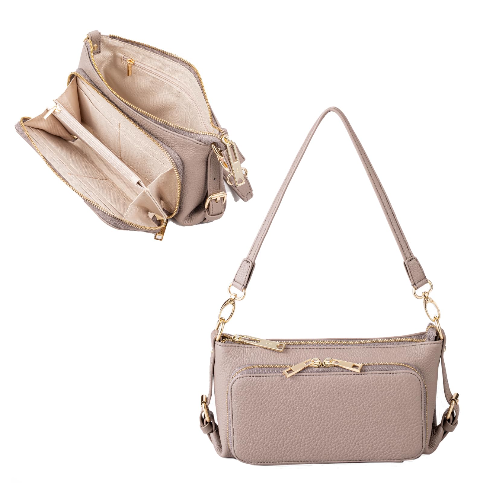 

BAG since Imai Bag QUAY Wallet Genuine Leather Shoulder 44460NN [IMAI 1977] Pouch, Bag, Women s, (Taupe)