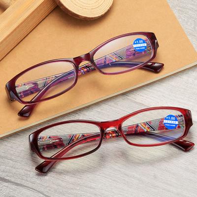 Lunettes de lecture Verres Rétro Homme Haute définition Dioptrie +1.0~+4.0 Presbyte Mode Portable Lunettes Femme Imprimé Loupe Fait main