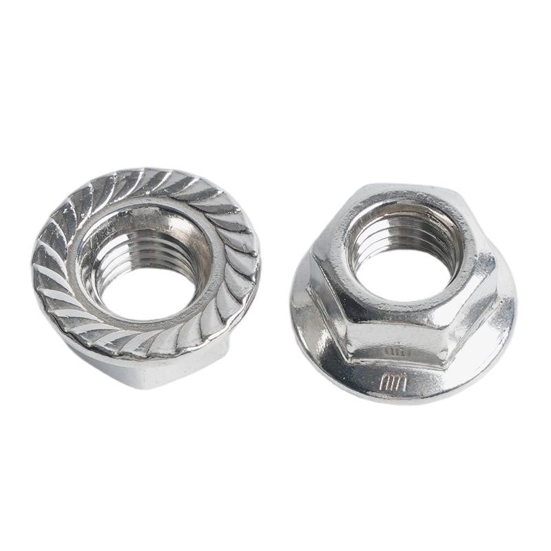304 Stainless Steel Hexagonal Flange Nut with Teeth