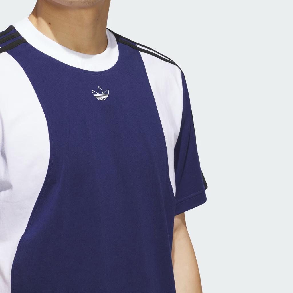 Adidas Originals Loose Fit Round Neck Short Sleeve T-Shirt Unisex tops Dark-Blue JX5470