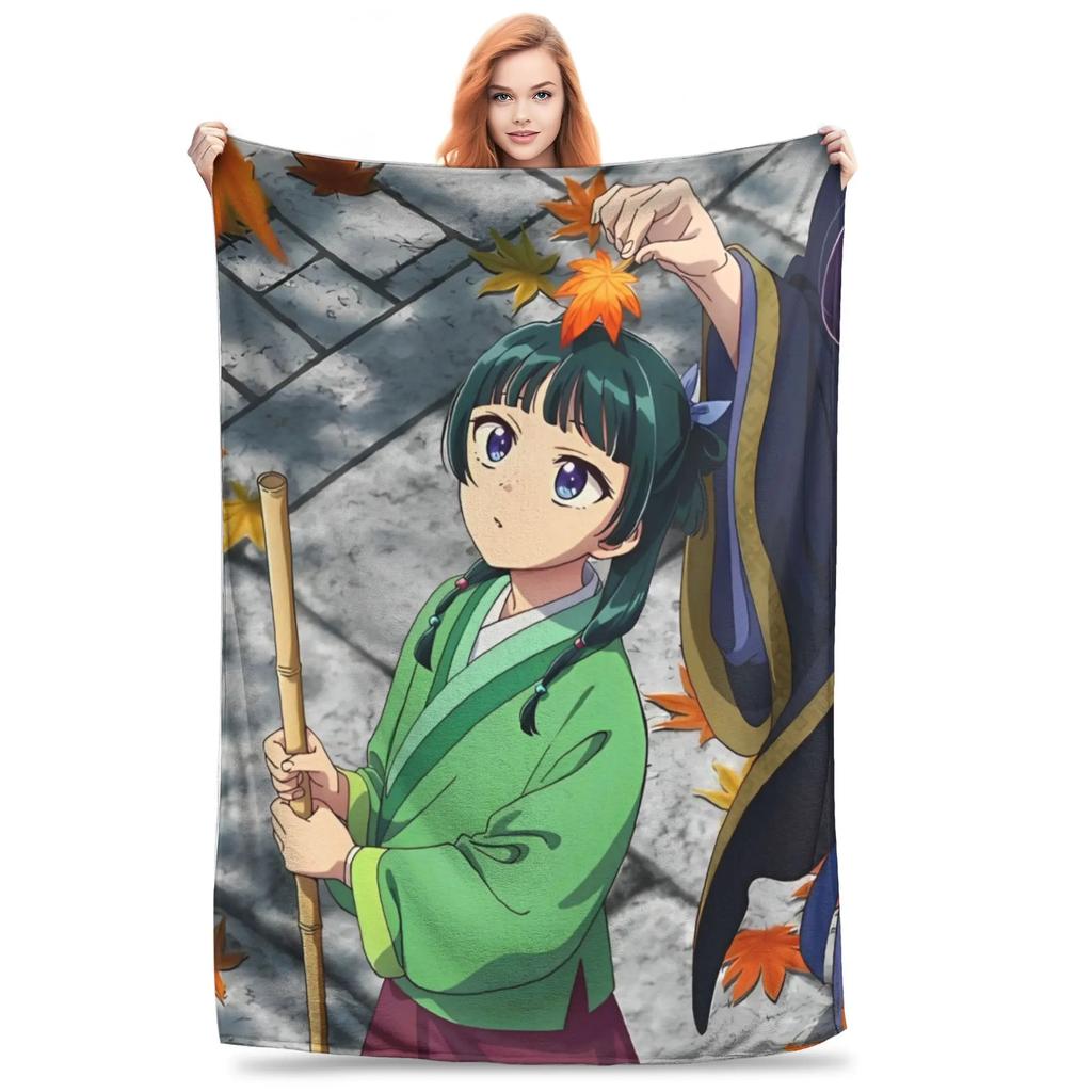 Maomao The Apothecary Diaries Fleece Throw Blanket Kusuriya no Hitorigoto Warm Bed Quilt for Bedroom