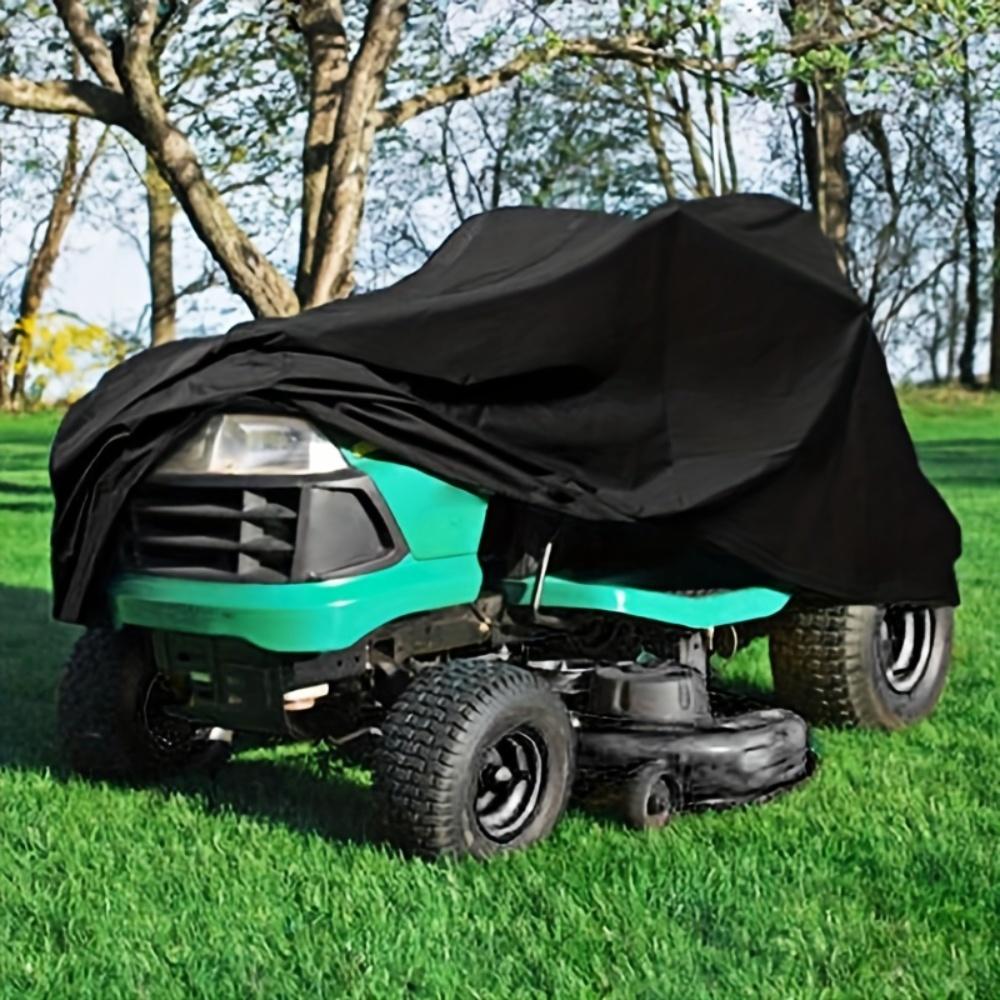 Must-Have Lawn Mower Cover, Heavy-Duty Black Oxford Fabric, Ideal for Outdoor Yard Tractor Storage & Lawn Mower Accessories