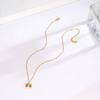 Adjustable Necklace Titaniums Steel Necklace Bead Chain Necklace Bowknot Pendant Necklace Suitable for Various Occasion