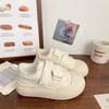 Korean Shoes Clogs Platform Casual Female Sneakers 2024 Creepers Small Summer New Hook & Loop Leisure Small White Shoes Clogs Pl
