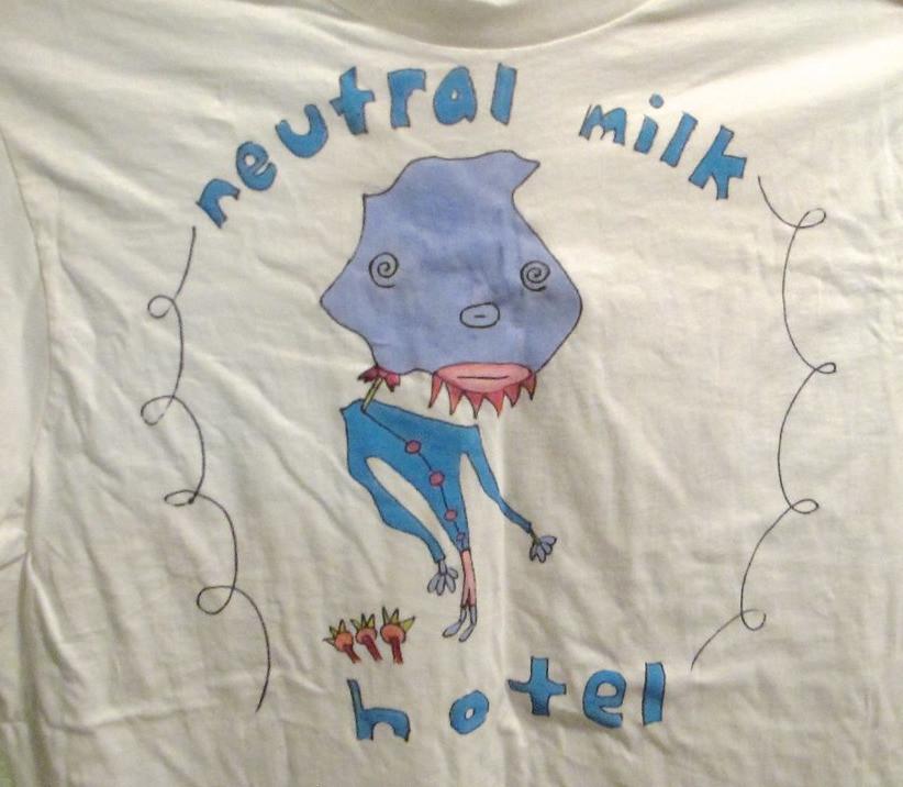 Neutral Milk Hotel Band Art Voorkant Bedrukt T-shirt met Korte Mouwen Maat S-5XL
