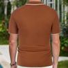 Suéter de punto a rayas para hombre europeo y americano Camisa polo informal