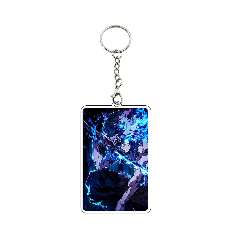 Fashion Anime Acrylic Keychain Accessories Tomioka Giyuu Kanroji Mitsuri Nezuko Cartoon Car Charm Pendant Gifts Toys Wholesale