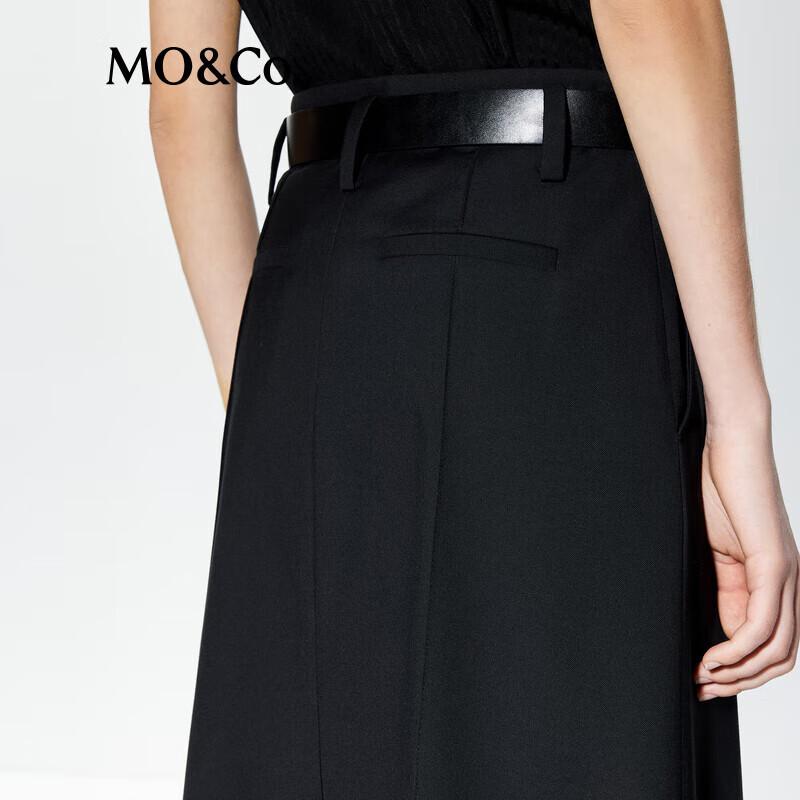 MO&Co. C+ Series High-Waist Slit Maxi Skirt with Belt