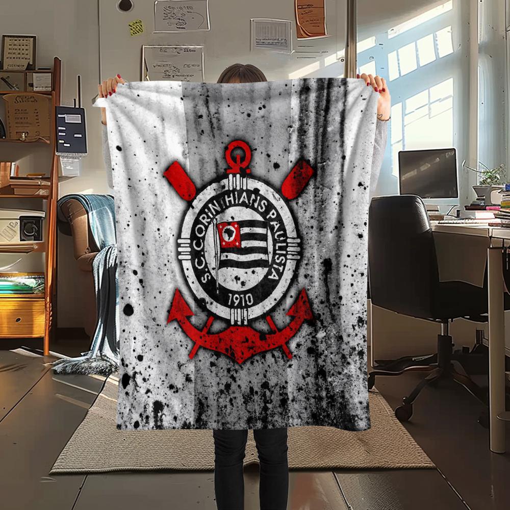 Corinthians Football Club,pattern Flannel Blanket, High quality Comfortable for All Seasons, Home Decor, Warmth and Comfort, Perfect for Gifts.