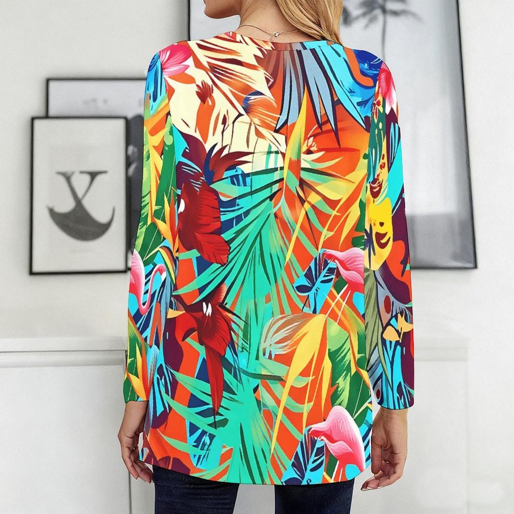 Plus Size Women Crew Neck Long Sleeve Tee Soft Baggy Tops For Housework And Casual Outdoor Activities