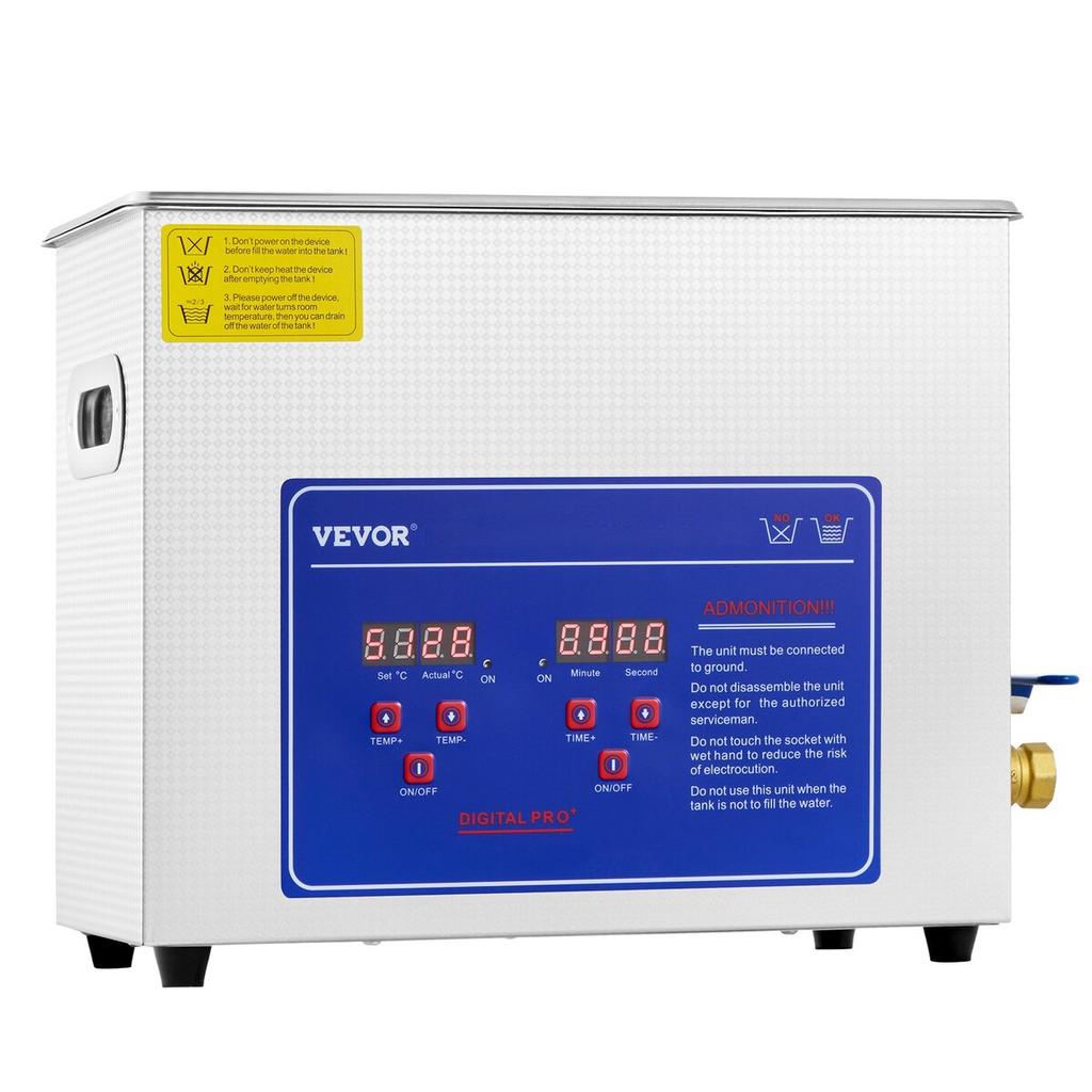 Ultrasonic Cleaner Machine, 6L Stainless Steel Ultrasonic Cleaning Machine, with Digital Heater Timer, Jewelry Cleaning for Commercial Personal Home