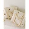 Quilted Mummy Bag: Zipper Embroidery Diaper Backpack for Travel and Stroller Use