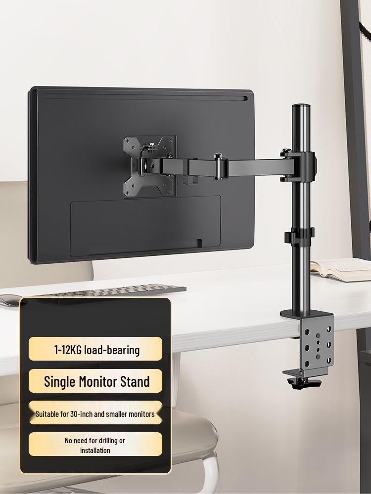 Dual Monitor Rotating Stand with Wall Mount for Desktop and Height Adjustment