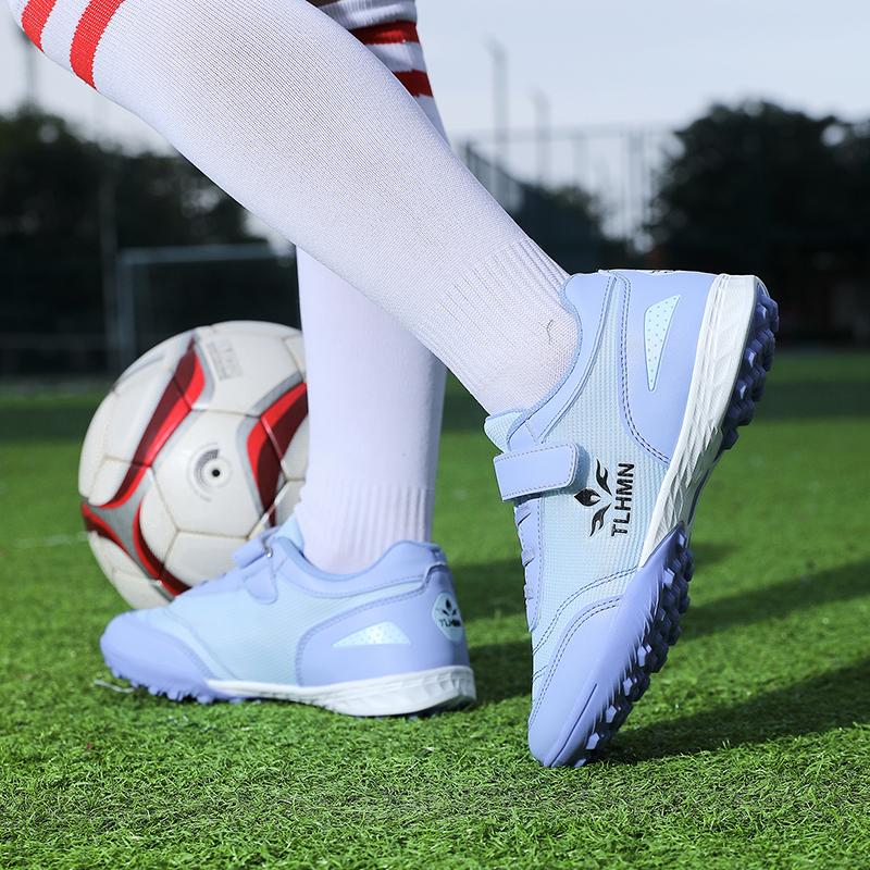Zapatos de entrenamiento para niños y adolescentes, zapatillas de fútbol con clavos cortos, antideslizantes, resistentes al desgaste, absorbentes de golpes, de gran tamaño