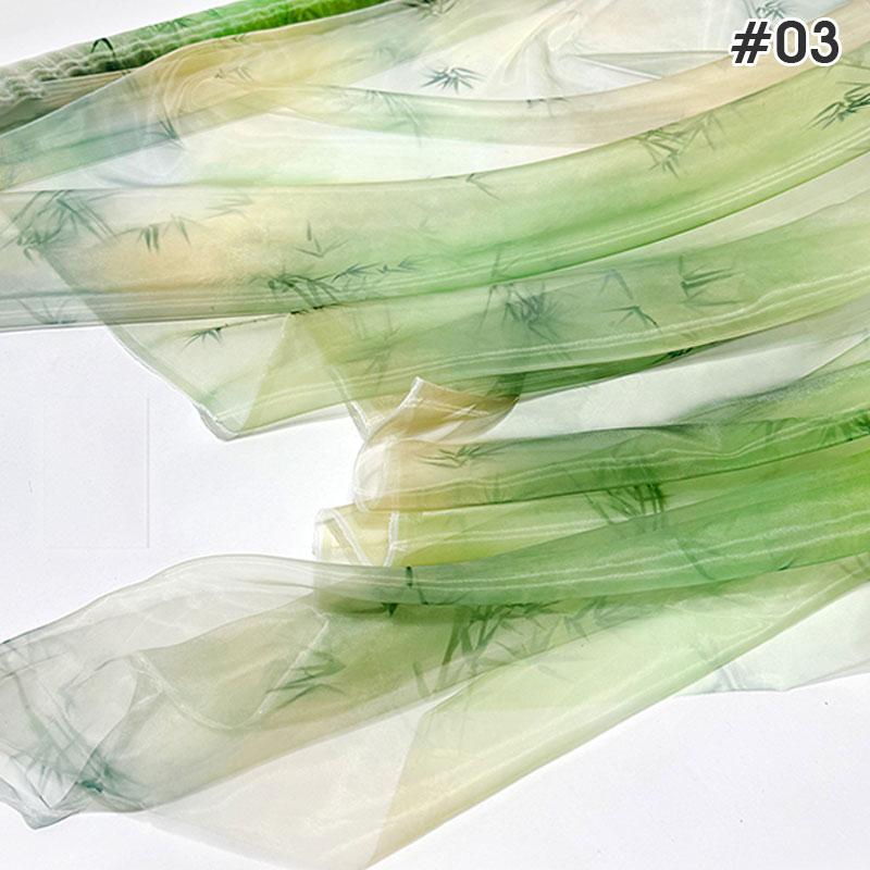 1M Chinese Style Gradient Ultra-thin Chiffon Designer Fabric Translucent Tulle Fabric DIY Ancient Hanfu Dress Costume Upholstery