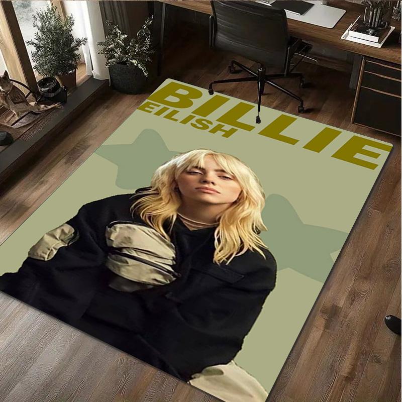Billie Eilish Album Rug Carpet Office Decorative Carpet For Living Room Bedroom Door Mat Floor Rug Computer Chair Area Rug