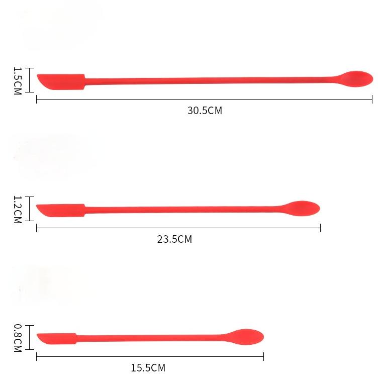 Lengthen Mini Makeup Spatulas Soft Jar Cake Cream Scrapers Kitchen Tools