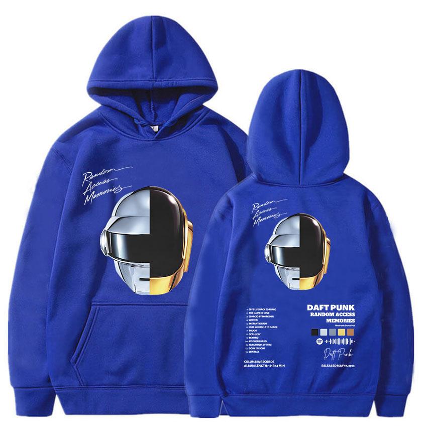 Random Access Memories-hettegenser med trykk bakpå, hiphop, komfortable genser, langermede, harajuku-klær, Moletom Gothic-hettegenser