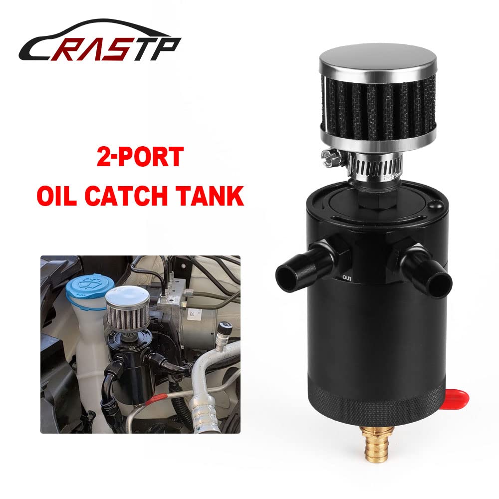 ZS Catch Tank 2 Port Slab Collection Tank Cylindrical Aluminum Alloy with Filter Tank Separator