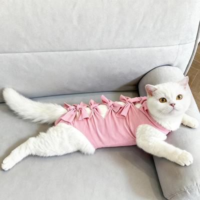 Cat Spaying Suit - Female Cat Underwear for Preventing Licking and Breathability - Special Pet Clothing for After Surgery Use