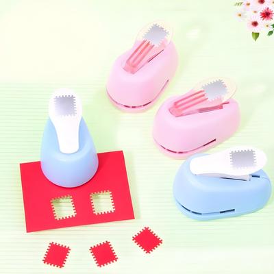 New Stamp Border DIY Punch Stamp Shape Craft Punch Embossing Machine Round Hole Punch Toothed Puncher Embosser Color Random