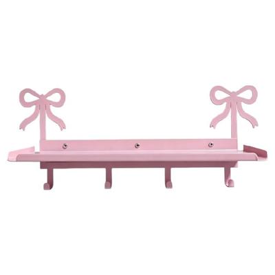 Stabiler eiserner Wandhaken Dekoration Mit Rosa Schleife Ideal für Schlüssel Garderobe
