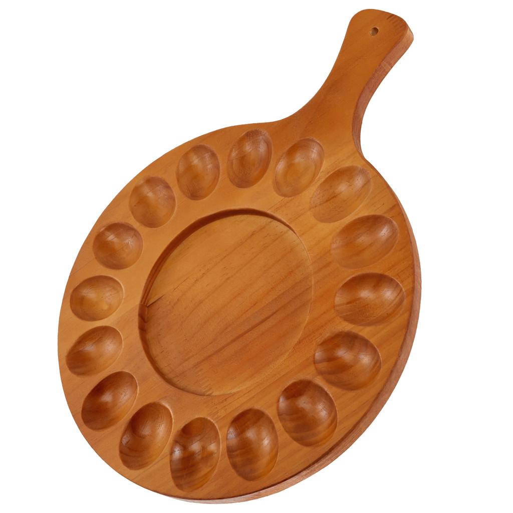 1/2Pcs Egg Tray 6/16 Hole Wood Egg Holder Space Saving Egg Plate Household Egg Storage Rack Accessories for Kitchen Refrigerator