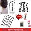 Popular 6-Piece Hair Braiding Tool Set with Flower Bud Design