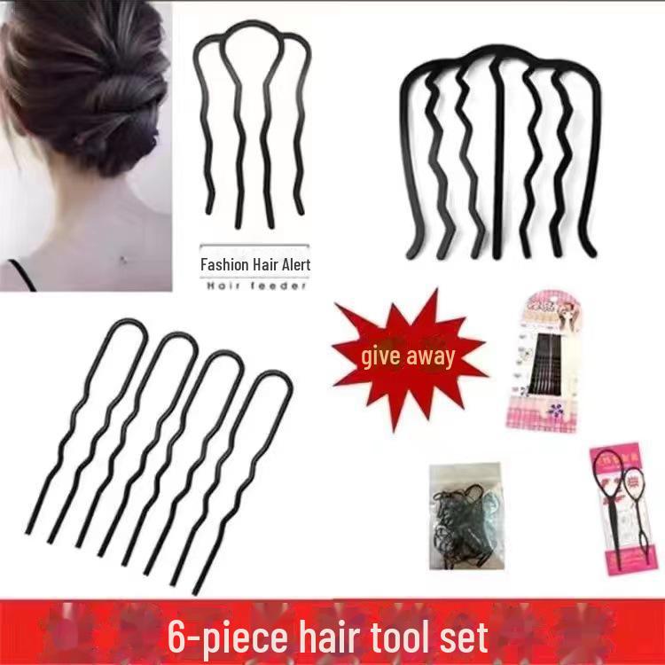 Popular 6-Piece Hair Braiding Tool Set with Flower Bud Design