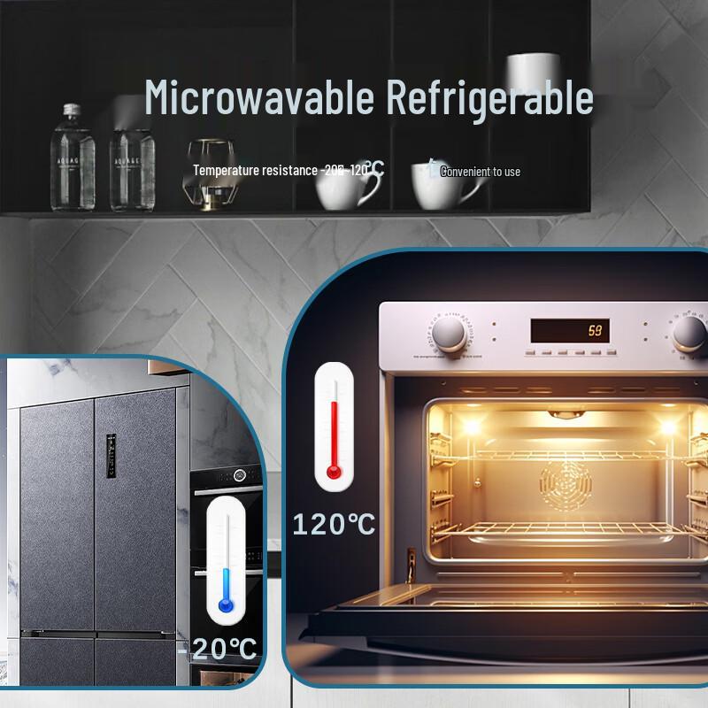 Disposable 4-Compartment Transparent Food Container