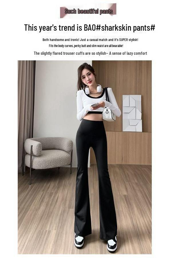 High-Waisted Slim Fit Velvet Wide-Leg Yoga Pants for Spring, Autumn, and Winter